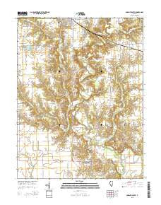 Sorento South Illinois Current topographic map, 1:24000 scale, 7.5 X 7.5 Minute, Year 2015