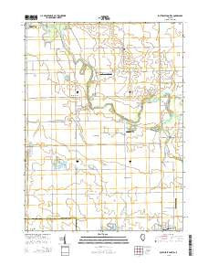 Southeast Pontiac Illinois Current topographic map, 1:24000 scale, 7.5 X 7.5 Minute, Year 2015