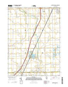 Southwest Pontiac Illinois Current topographic map, 1:24000 scale, 7.5 X 7.5 Minute, Year 2015