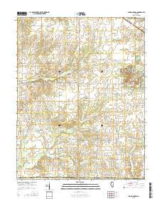 Spring Garden Illinois Current topographic map, 1:24000 scale, 7.5 X 7.5 Minute, Year 2015