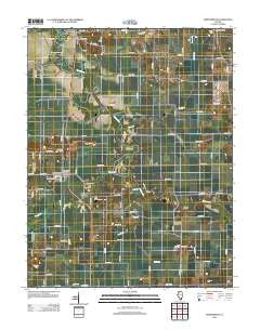 Springerton Illinois Historical topographic map, 1:24000 scale, 7.5 X 7.5 Minute, Year 2012