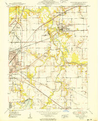 Springfield East Illinois Historical topographic map, 1:24000 scale, 7.5 X 7.5 Minute, Year 1950