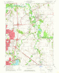 Springfield East Illinois Historical topographic map, 1:24000 scale, 7.5 X 7.5 Minute, Year 1965