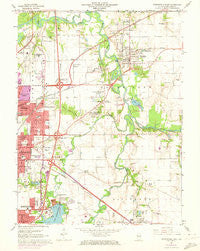 Springfield East Illinois Historical topographic map, 1:24000 scale, 7.5 X 7.5 Minute, Year 1965