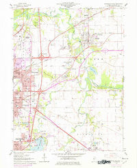 Springfield East Illinois Historical topographic map, 1:24000 scale, 7.5 X 7.5 Minute, Year 1965
