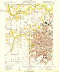 Springfield West Illinois Historical topographic map, 1:24000 scale, 7.5 X 7.5 Minute, Year 1950