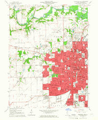 Springfield West Illinois Historical topographic map, 1:24000 scale, 7.5 X 7.5 Minute, Year 1965