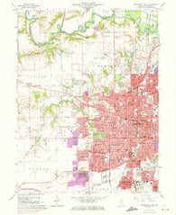 Springfield West Illinois Historical topographic map, 1:24000 scale, 7.5 X 7.5 Minute, Year 1965