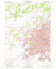 Springfield West Illinois Historical topographic map, 1:24000 scale, 7.5 X 7.5 Minute, Year 1965