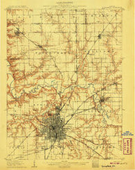 Springfield Illinois Historical topographic map, 1:62500 scale, 15 X 15 Minute, Year 1907