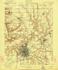 Springfield Illinois Historical topographic map, 1:62500 scale, 15 X 15 Minute, Year 1907