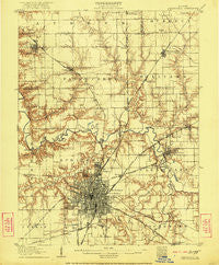 Springfield Illinois Historical topographic map, 1:62500 scale, 15 X 15 Minute, Year 1907