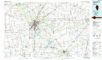 Springfield Illinois Historical topographic map, 1:100000 scale, 30 X 60 Minute, Year 1985
