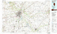 Springfield Illinois Historical topographic map, 1:100000 scale, 30 X 60 Minute, Year 1985