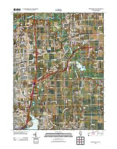 Springfield East Illinois Historical topographic map, 1:24000 scale, 7.5 X 7.5 Minute, Year 2012