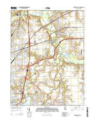 Springfield East Illinois Current topographic map, 1:24000 scale, 7.5 X 7.5 Minute, Year 2015