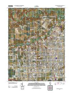 Springfield West Illinois Historical topographic map, 1:24000 scale, 7.5 X 7.5 Minute, Year 2012