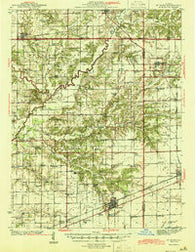 St. Elmo Illinois Historical topographic map, 1:62500 scale, 15 X 15 Minute, Year 1945