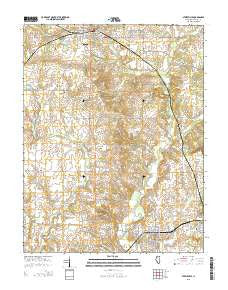 Steeleville Illinois Current topographic map, 1:24000 scale, 7.5 X 7.5 Minute, Year 2015