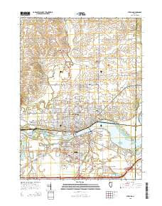 Sterling Illinois Current topographic map, 1:24000 scale, 7.5 X 7.5 Minute, Year 2015