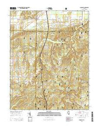 Stonefort Illinois Current topographic map, 1:24000 scale, 7.5 X 7.5 Minute, Year 2015
