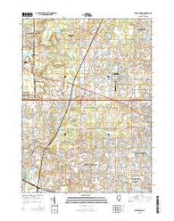 Streamwood Illinois Current topographic map, 1:24000 scale, 7.5 X 7.5 Minute, Year 2015
