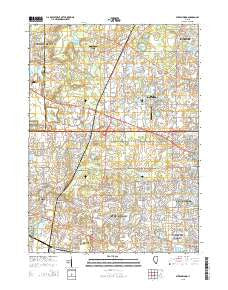 Streamwood Illinois Current topographic map, 1:24000 scale, 7.5 X 7.5 Minute, Year 2015