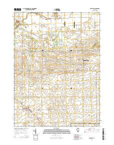 Sublette Illinois Current topographic map, 1:24000 scale, 7.5 X 7.5 Minute, Year 2015