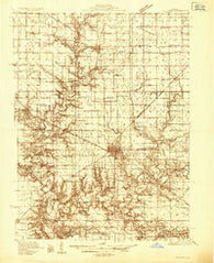 Sullivan Illinois Historical topographic map, 1:48000 scale, 15 X 15 Minute, Year 1935