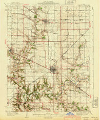 Sullivan Illinois Historical topographic map, 1:62500 scale, 15 X 15 Minute, Year 1940