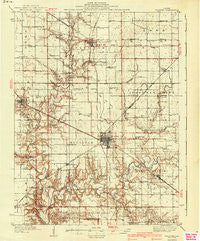 Sullivan Illinois Historical topographic map, 1:62500 scale, 15 X 15 Minute, Year 1940