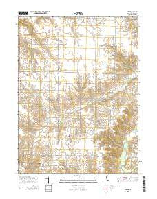 Sutter Illinois Current topographic map, 1:24000 scale, 7.5 X 7.5 Minute, Year 2015
