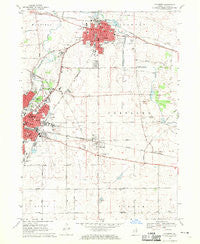 Sycamore Illinois Historical topographic map, 1:24000 scale, 7.5 X 7.5 Minute, Year 1968