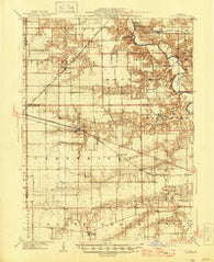 Tallula Illinois Historical topographic map, 1:62500 scale, 15 X 15 Minute, Year 1909