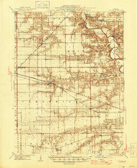Tallula Illinois Historical topographic map, 1:62500 scale, 15 X 15 Minute, Year 1909