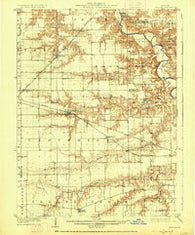 Tallula Illinois Historical topographic map, 1:62500 scale, 15 X 15 Minute, Year 1909