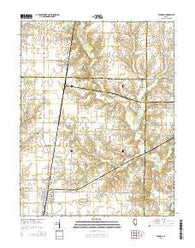 Tamaroa Illinois Current topographic map, 1:24000 scale, 7.5 X 7.5 Minute, Year 2015