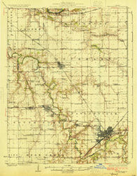 Taylorville Illinois Historical topographic map, 1:62500 scale, 15 X 15 Minute, Year 1925