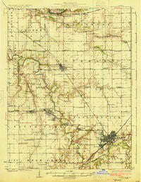 Taylorville Illinois Historical topographic map, 1:62500 scale, 15 X 15 Minute, Year 1925