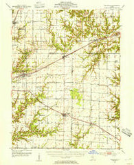 Teutopolis Illinois Historical topographic map, 1:62500 scale, 15 X 15 Minute, Year 1953