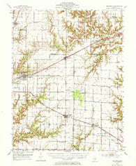 Teutopolis Illinois Historical topographic map, 1:62500 scale, 15 X 15 Minute, Year 1953