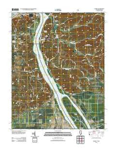 Thebes Illinois Historical topographic map, 1:24000 scale, 7.5 X 7.5 Minute, Year 2012