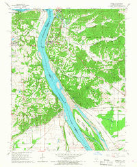 Thebes Illinois Historical topographic map, 1:24000 scale, 7.5 X 7.5 Minute, Year 1966