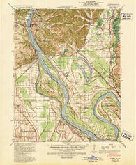 Thebes Illinois Historical topographic map, 1:62500 scale, 15 X 15 Minute, Year 1939