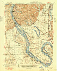 Thebes Illinois Historical topographic map, 1:62500 scale, 15 X 15 Minute, Year 1934