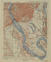 Thebes Illinois Historical topographic map, 1:62500 scale, 15 X 15 Minute, Year 1934