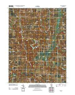 Tioga Illinois Historical topographic map, 1:24000 scale, 7.5 X 7.5 Minute, Year 2012