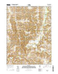 Tioga Illinois Current topographic map, 1:24000 scale, 7.5 X 7.5 Minute, Year 2015