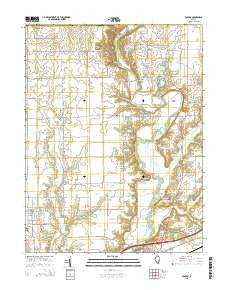 Toledo Illinois Current topographic map, 1:24000 scale, 7.5 X 7.5 Minute, Year 2015