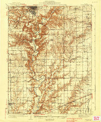 Toledo Illinois Historical topographic map, 1:62500 scale, 15 X 15 Minute, Year 1938